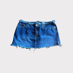 Vintage denim mini skirt
